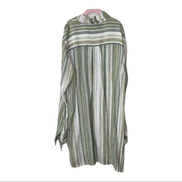 Nanette Lepore Green Sage Striped Tunic Size M - Picture 3 of 6